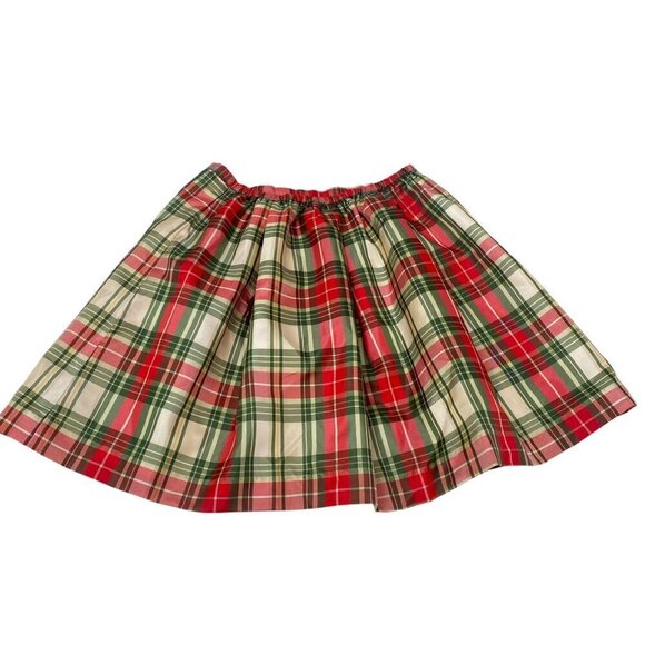Hartstrings Christmas Skirt Girls Size 4 Red Green Holiday Plaid Full Taffeta - Picture 4 of 6